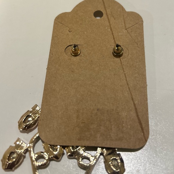 Festive holiday multicolor gemstone earrings-lights for your ears! Never worn - Picture 2 of 5